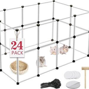 24 Panels Portable Small Animals Playpen